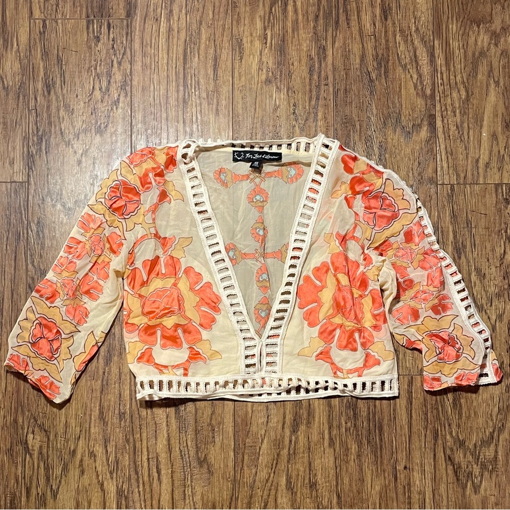 For love and lemons silk floral Women's Top
